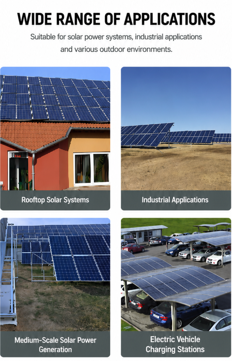 Solar panel connectors with applications and features highlighted
