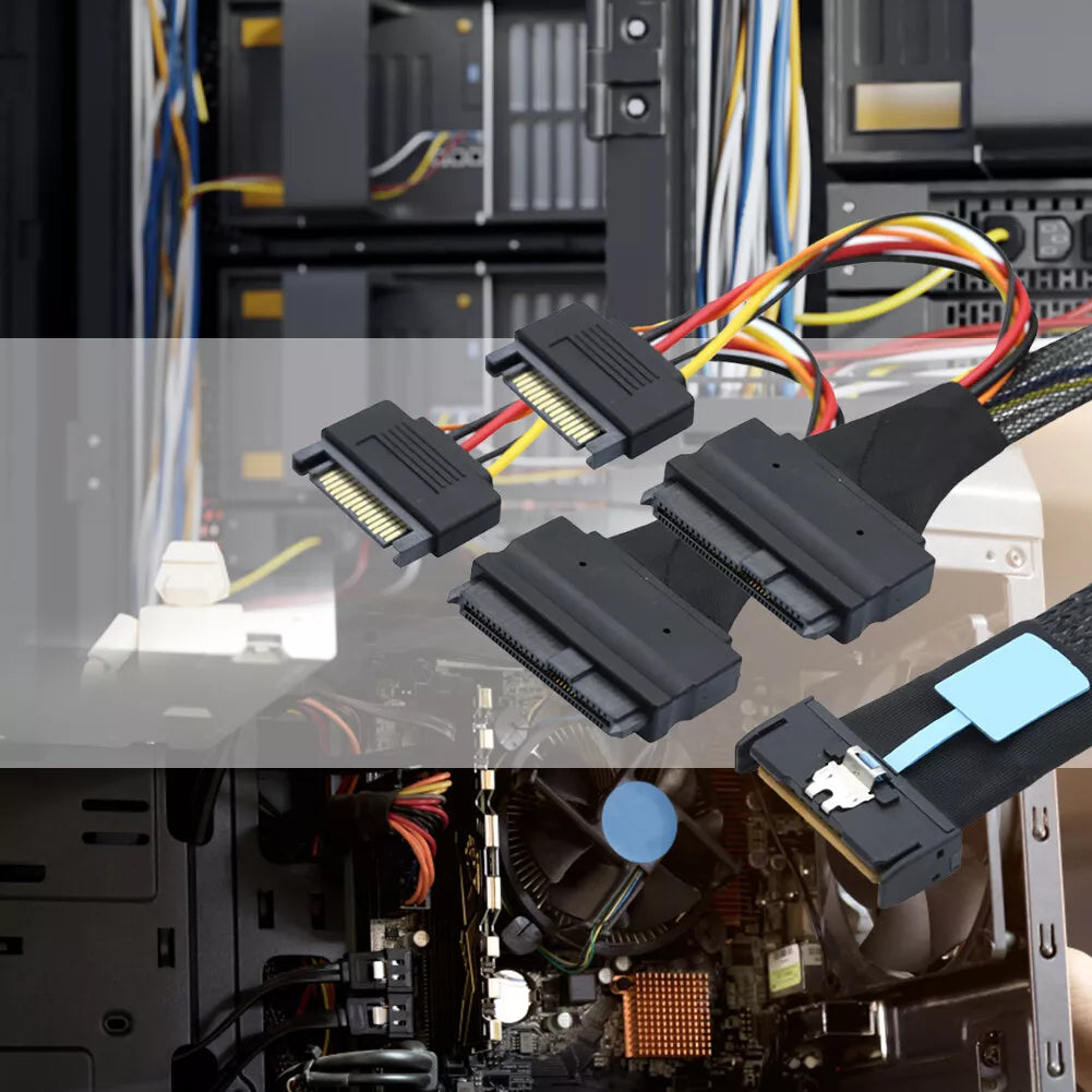 Slimline SAS MCIO to U.2 server SSD cable