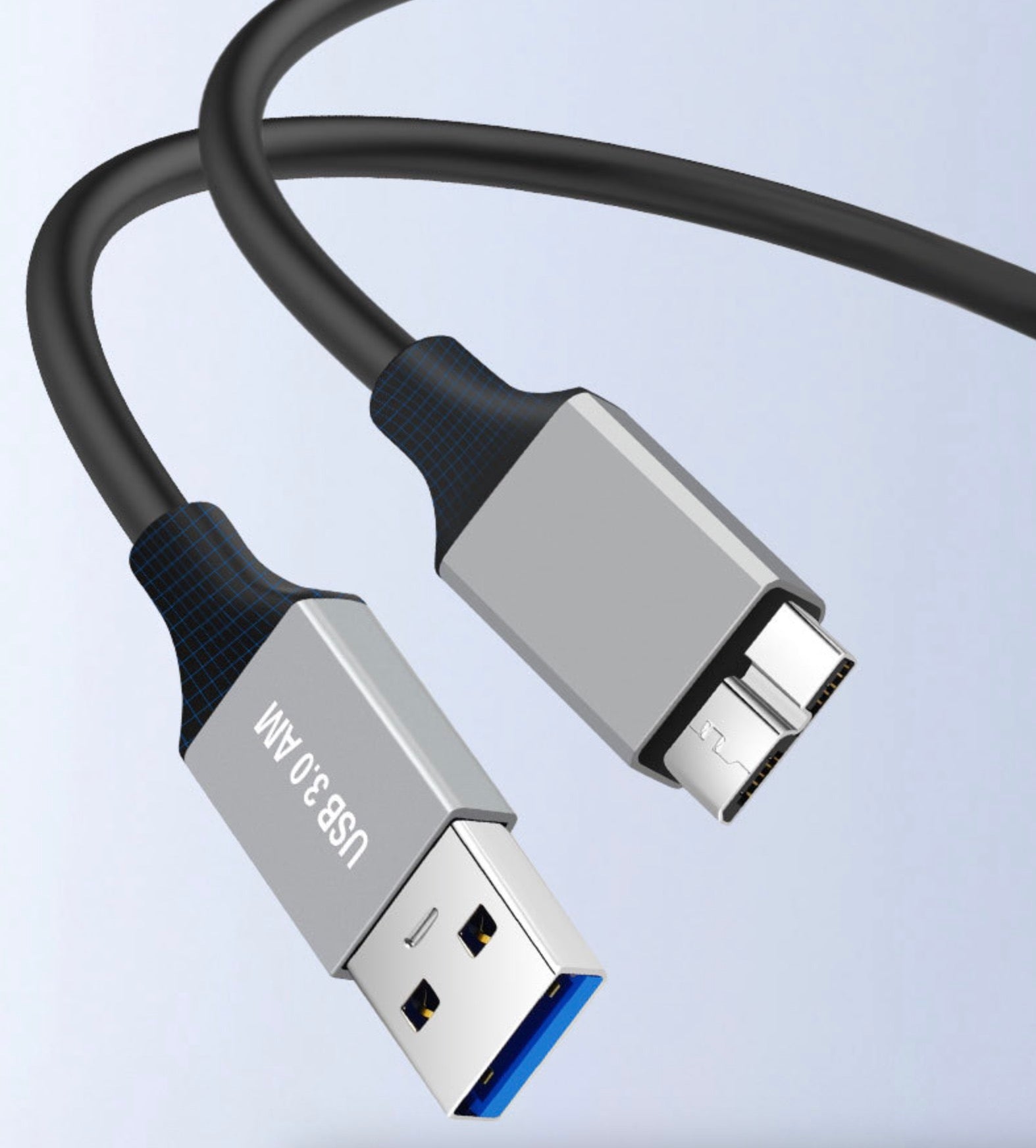 USB 3.0 Micro-B to Type-A hard drive data cable