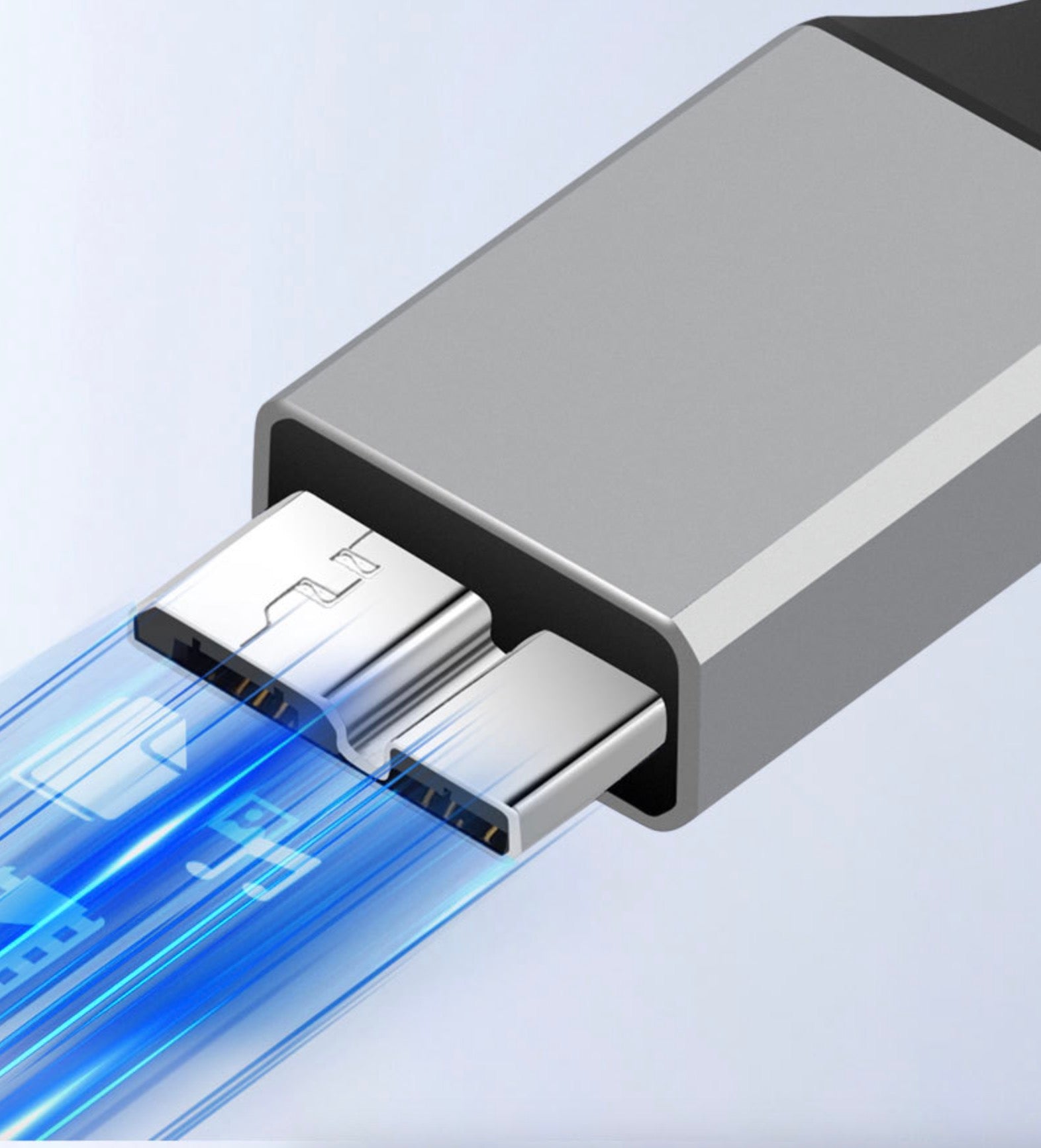 Micro-B to USB-A USB 3.0 external hard drive cable