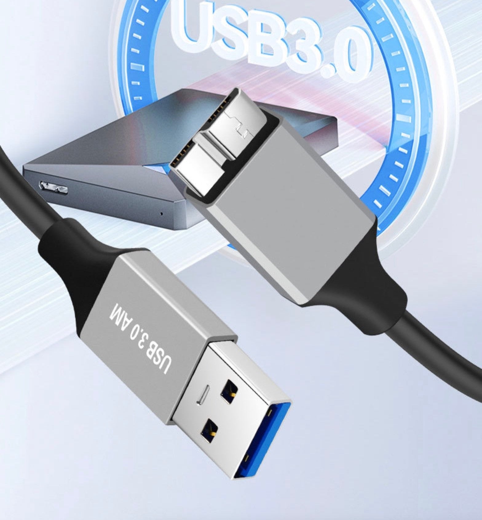 USB-A to Micro-B SuperSpeed 5Gbps data cable
