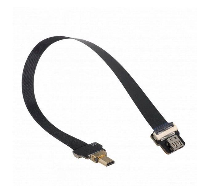 Flat Micro HDMI extension cable for FPV systems
