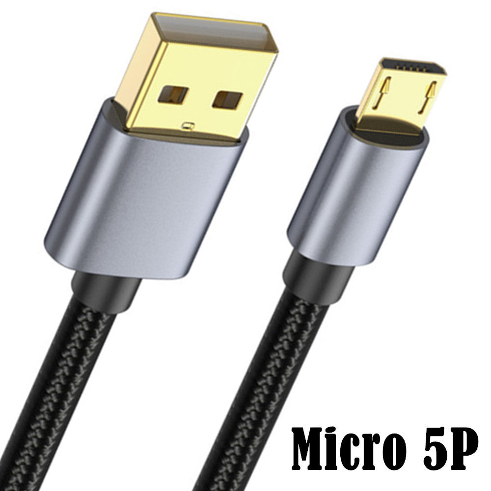 USB to Micro USB braided charging and sync cable