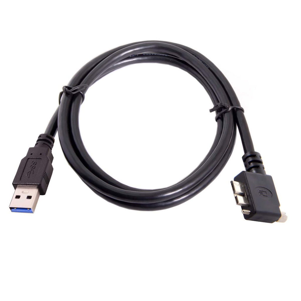 Micro USB Screw Panel Mount Cable | USB 3.0 A to Micro-B Data Cable 5m