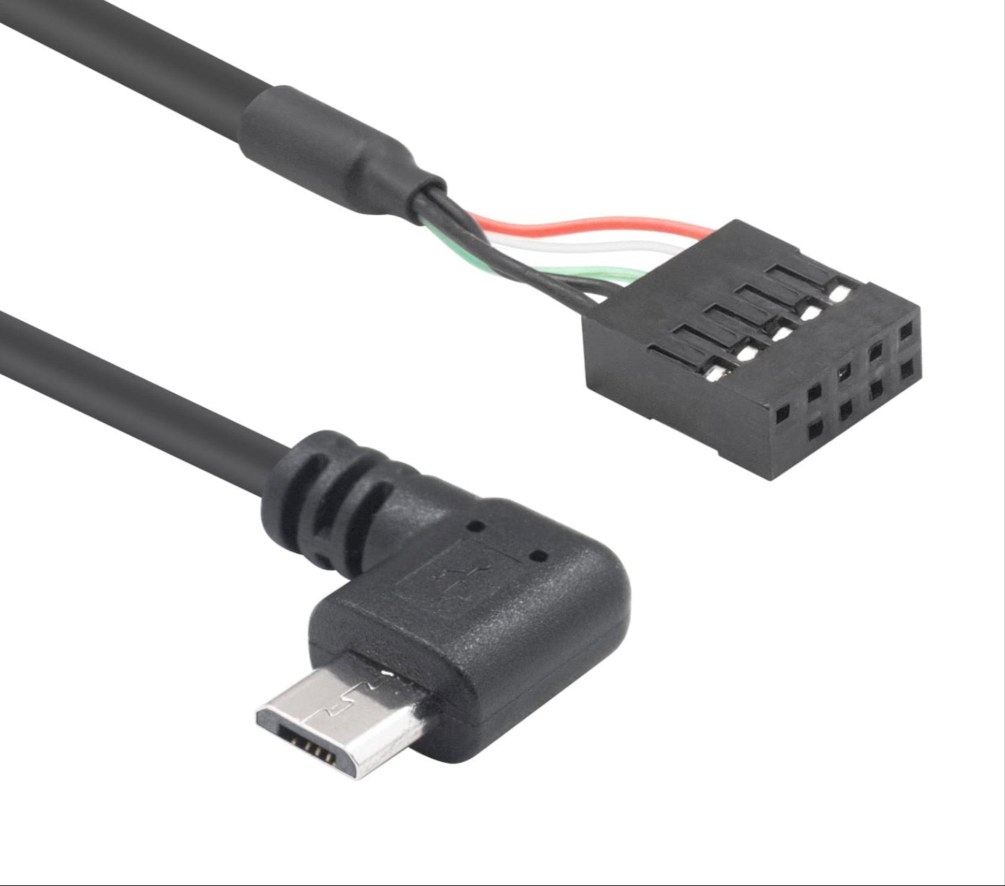 Micro USB male to 9 pin female USB header Dupont cable for motherboard and PCB internal USB connections
