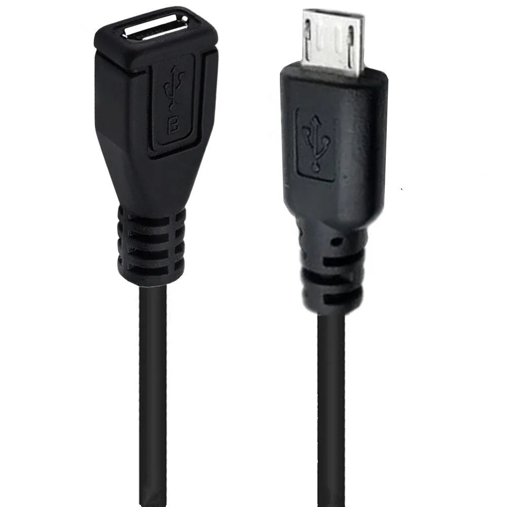 Micro 5Pin USB B Male to Micro Female Coiled Data Charging Extension Cable