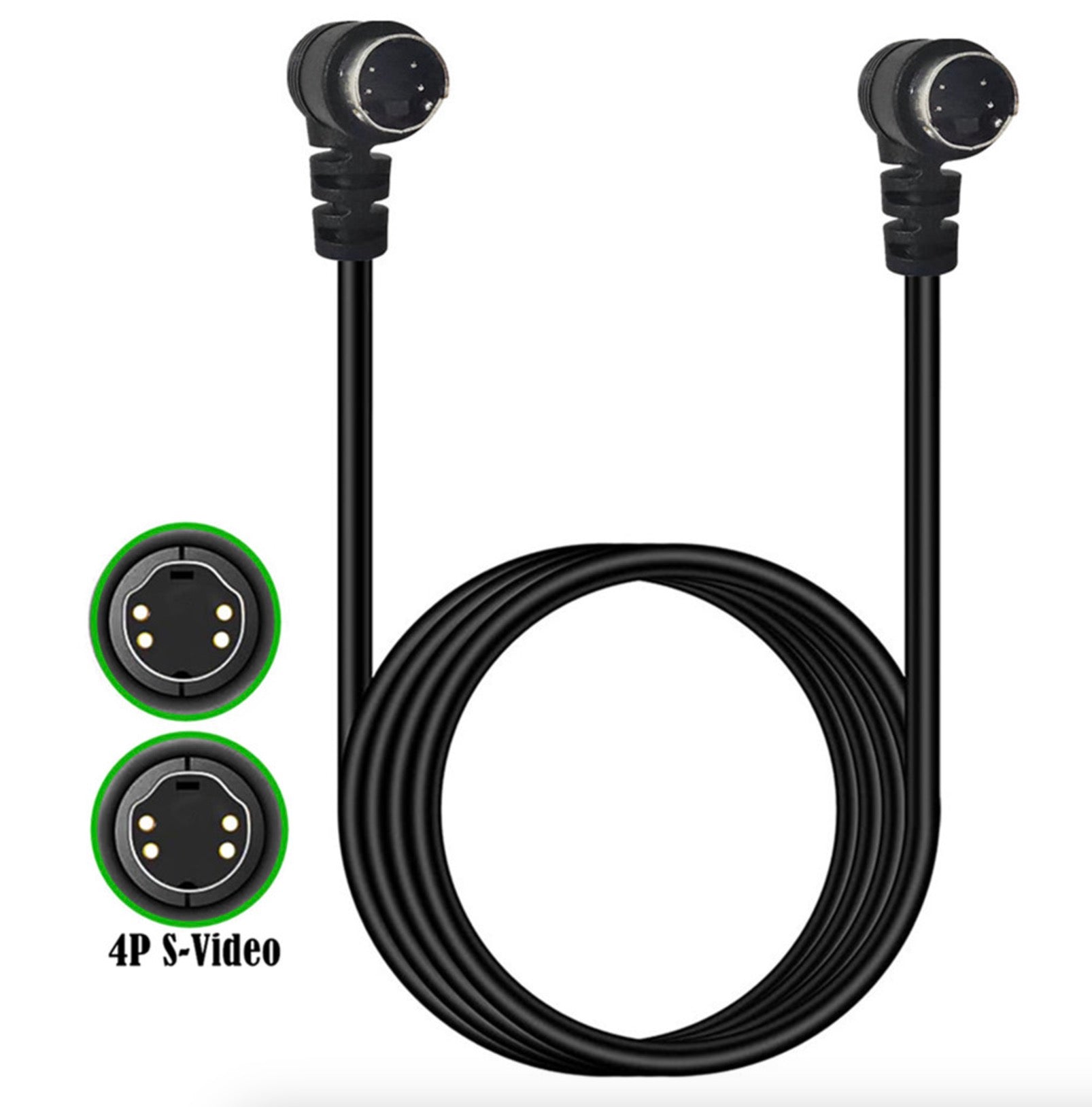 Mini DIN 4-pin S-Video male to male extension cable