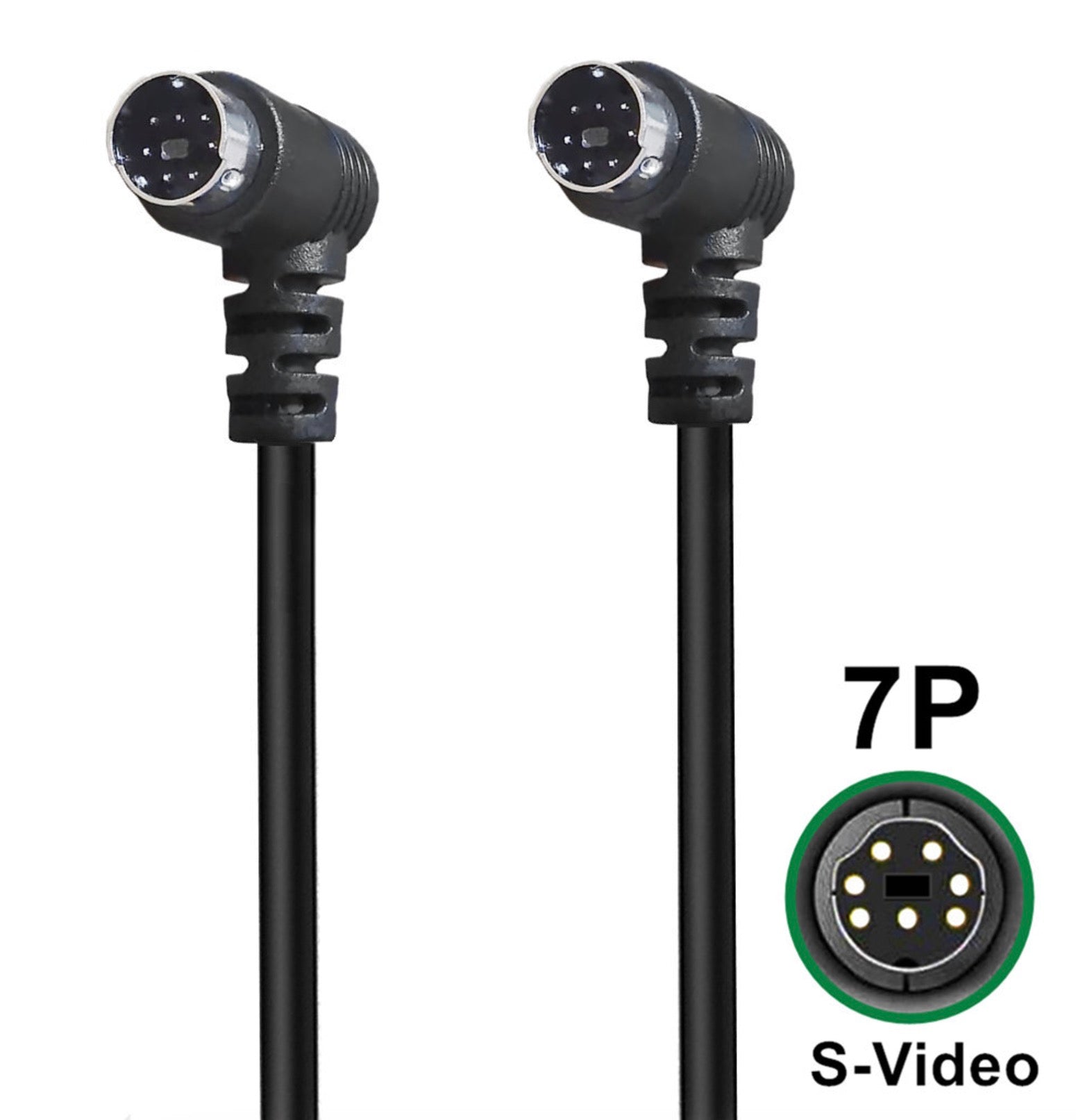 Mini DIN 7-pin male to male audio video cable