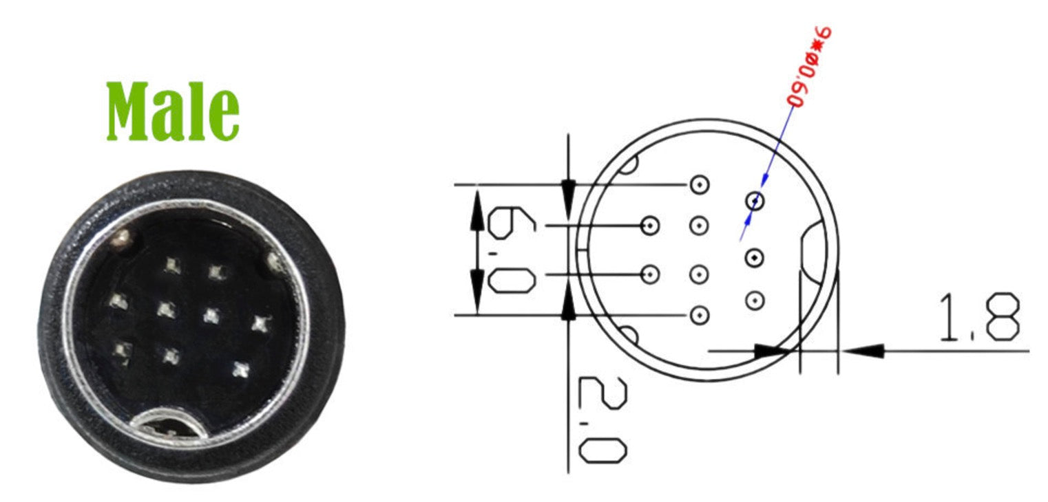 Mini DIN 9 pin male to male S-Video cable