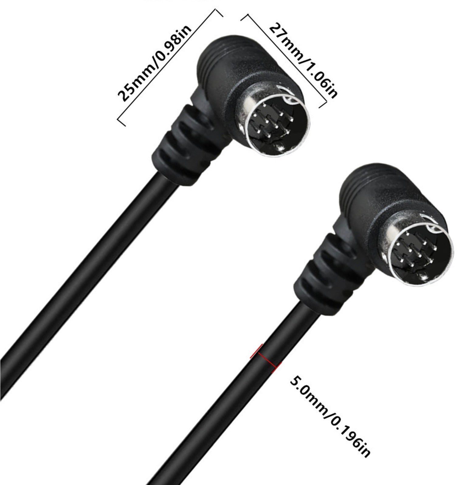 Mini DIN 9-pin S-Video cable for subwoofer and AV equipment