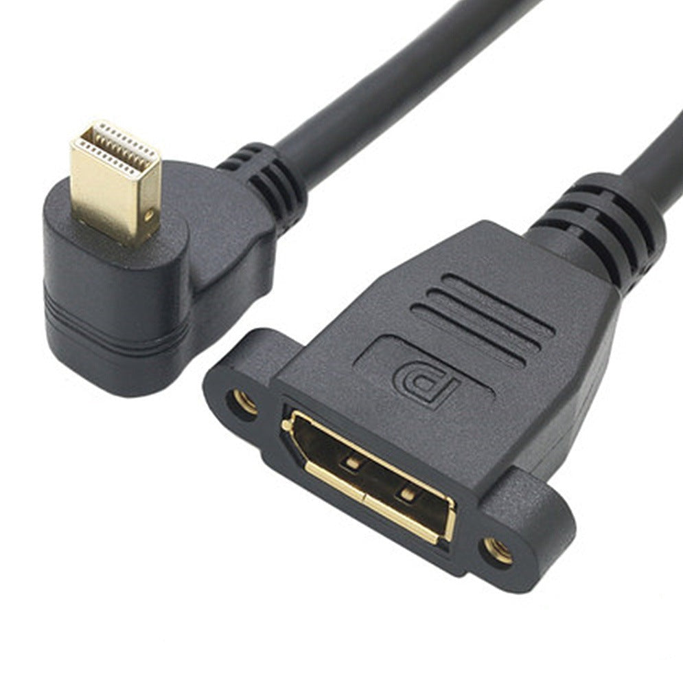 Mini DP to DisplayPort 4K extension cable with screw mount