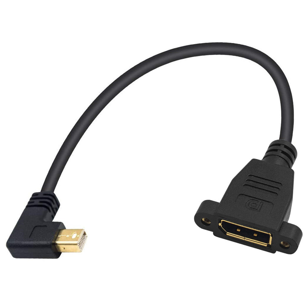 Mini DisplayPort male to DisplayPort female panel mount cable