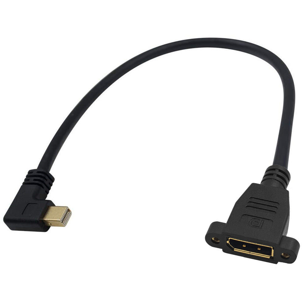 Mini DP to DisplayPort 4K extension cable with screw mount