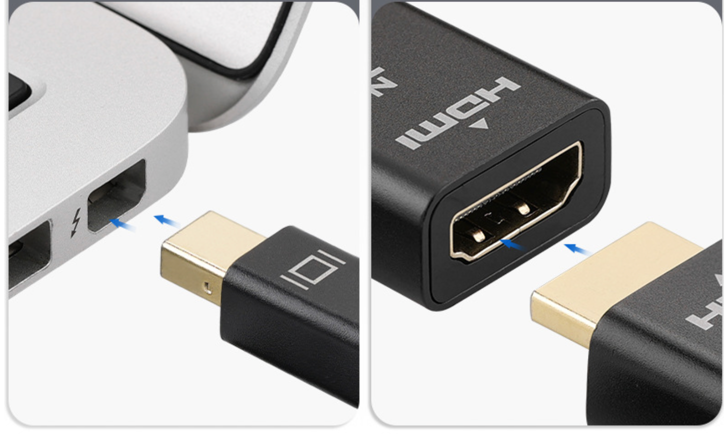 HDMI adapter with USB-C connector on a white background