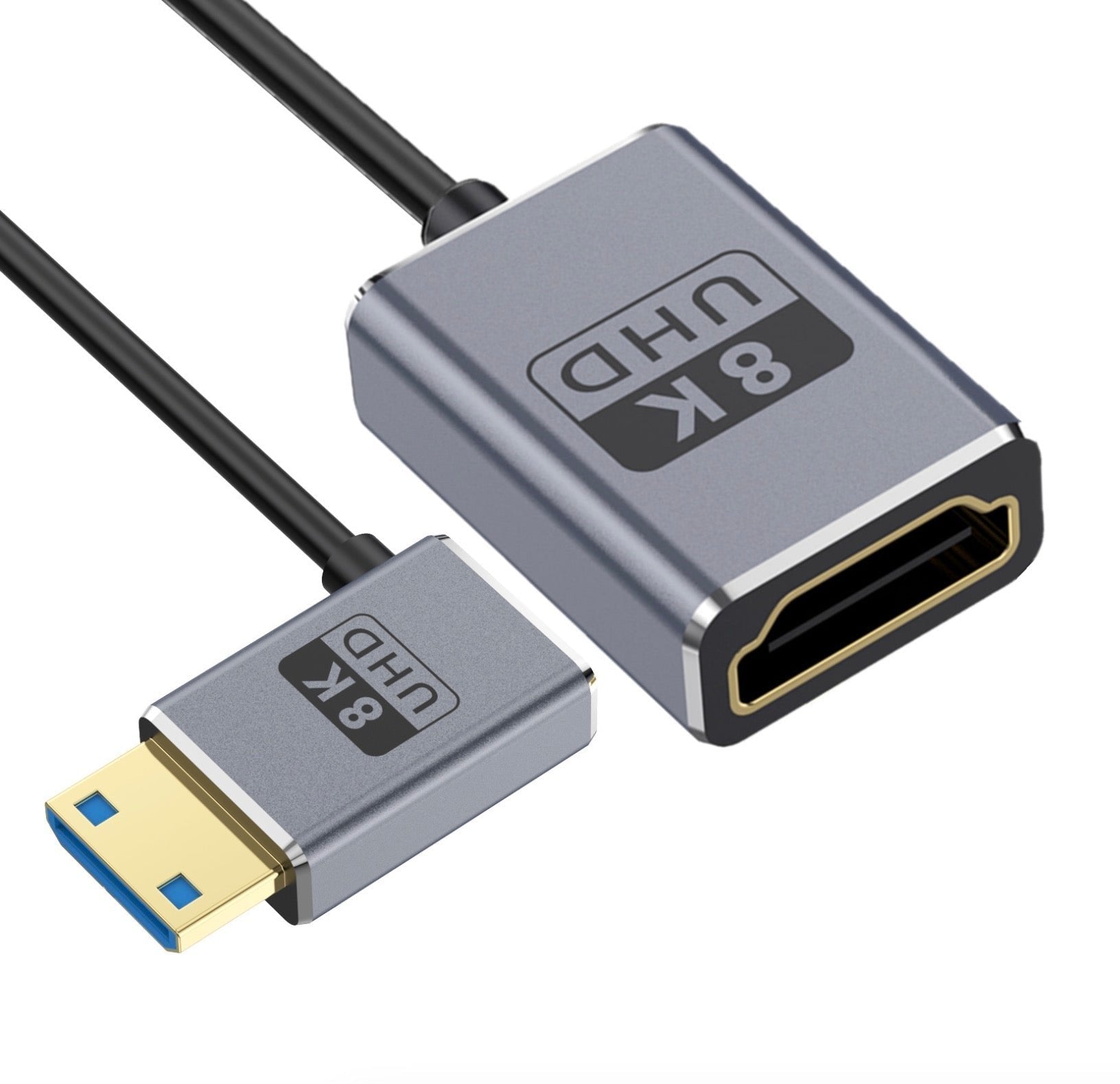 Coiled HDMI extension cable for camera and monitor