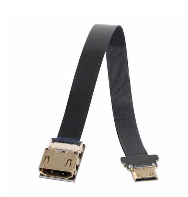 Mini HDMI male to Mini HDMI female flat FPV extension cable