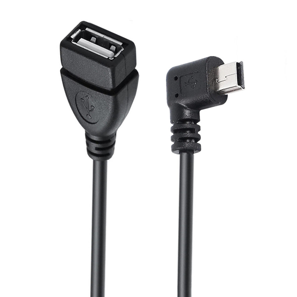 Mini USB OTG coiled extension cable USB-A female