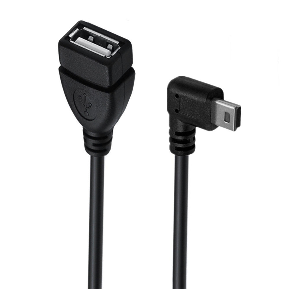 Right angle Mini USB OTG extension cable