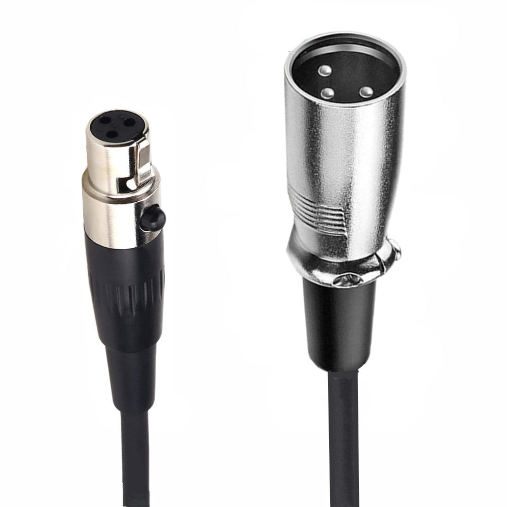 Mini XLR female to XLR male microphone audio cable