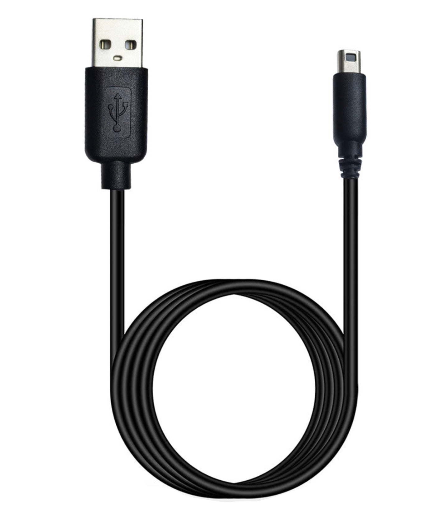USB-A to Nintendo 3DS 2DS DSi compatible USB charging cable black replacement power lead