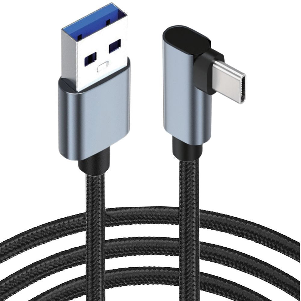 USB 3.0 (Type-A) Male to USB 3.1 (Type-C) 5GB Data Charging Angled Cable 5V 2A