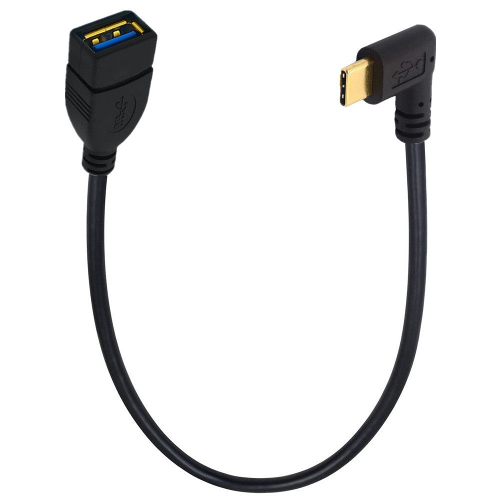 USB C Type-C Angled Male to USB 3.0 A Female OTG Cable 25cm