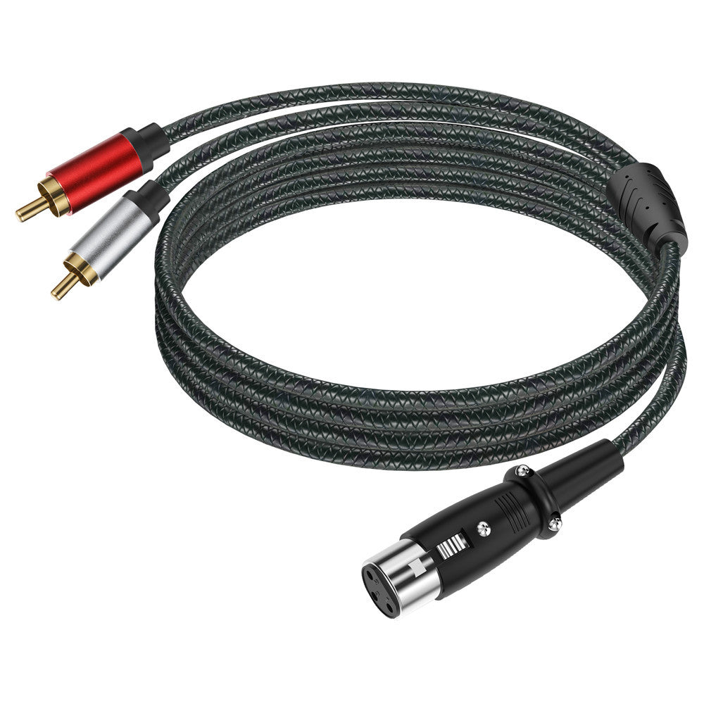 XLR Female to Dual RCA Male Y Splitter Cable – 3 Pin XLR to 2 RCA Stereo Audio Adapter