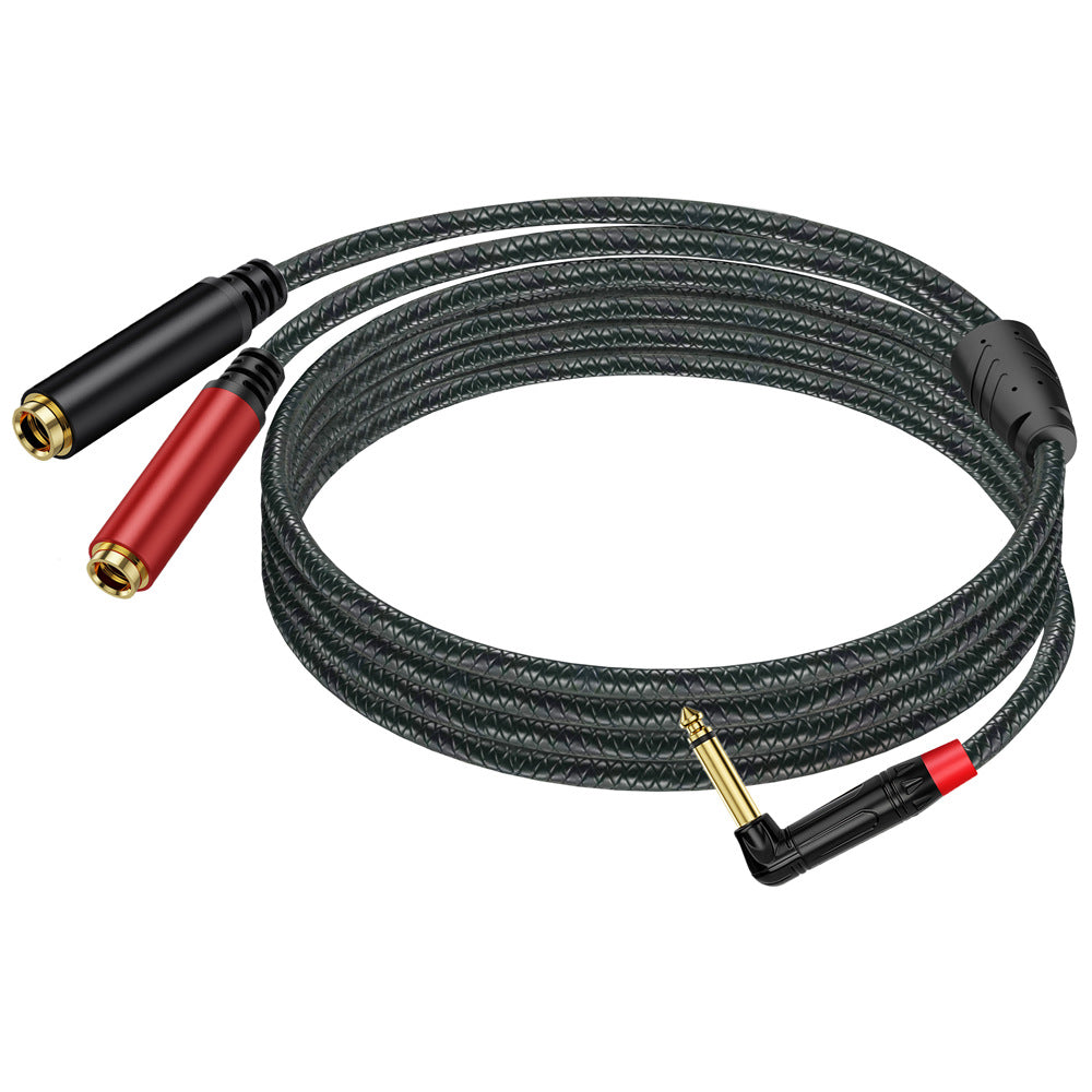 1/4” Mono Jack Splitter – 6.35mm Male to Dual Female Cable