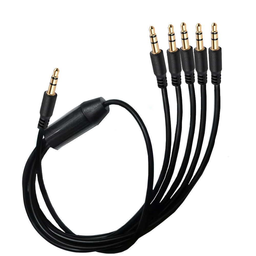 3.5mm 3Pole to 5 x 3.5mm 3Pole TRS Stereo Jack Headphone Audio Cable
