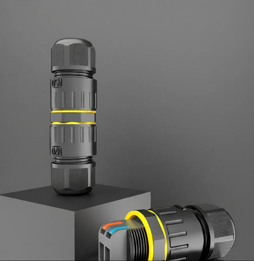 M20 2 Pin Waterproof Cable Connector – IP68 Quick Press Inline Coupler