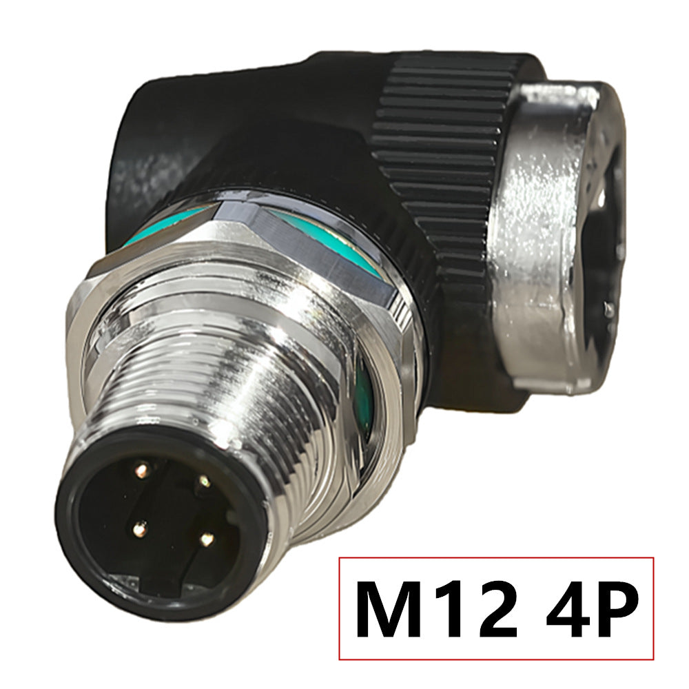 M12 4P connector on a white background