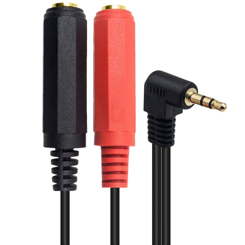 3.5mm Male to 2× 6.35mm Female Y Audio Splitter Cable