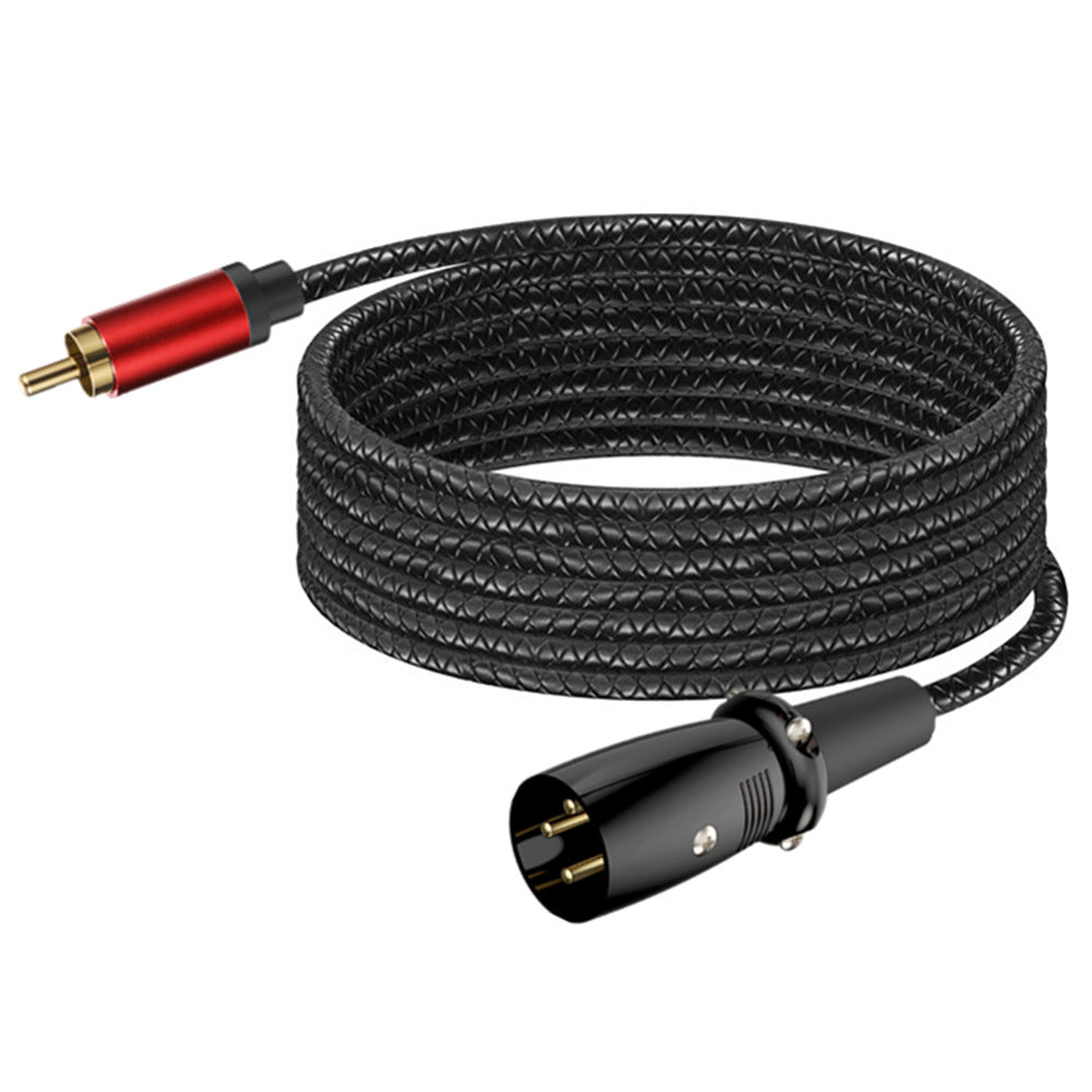 XLR Male to RCA Male Audio Cable – 3 Pin XLR to RCA Plug Stereo Adapter Connector