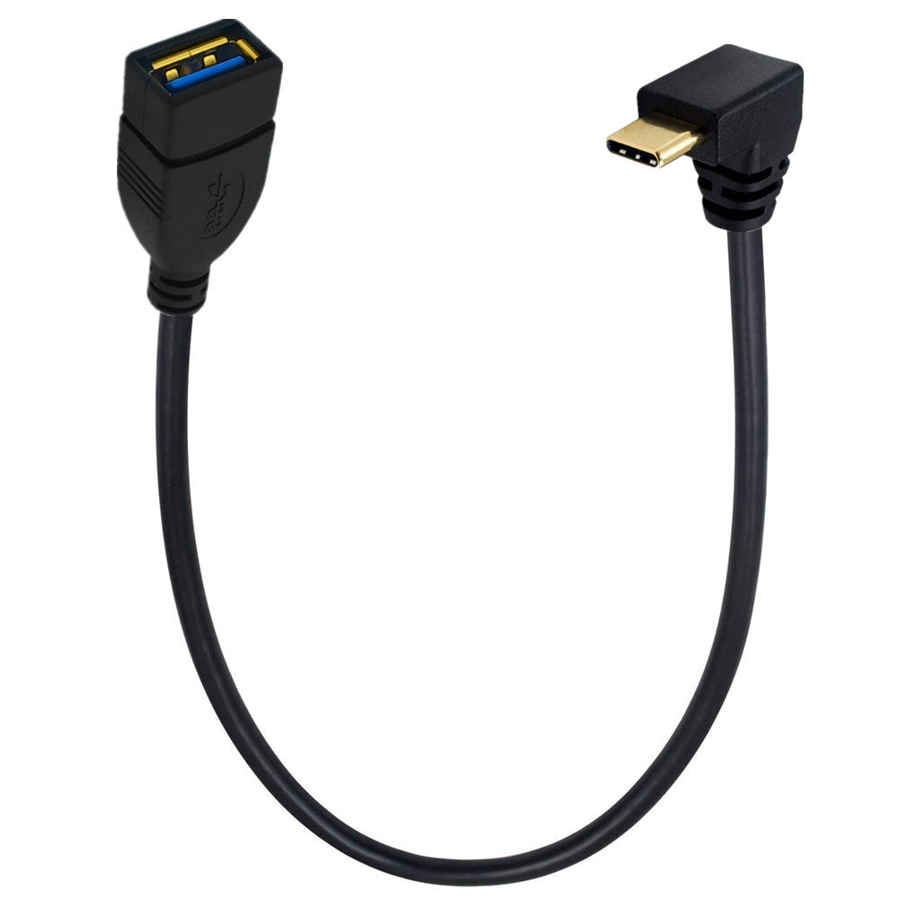 USB C Type-C Angled Male to USB 3.0 A Female OTG Cable 25cm
