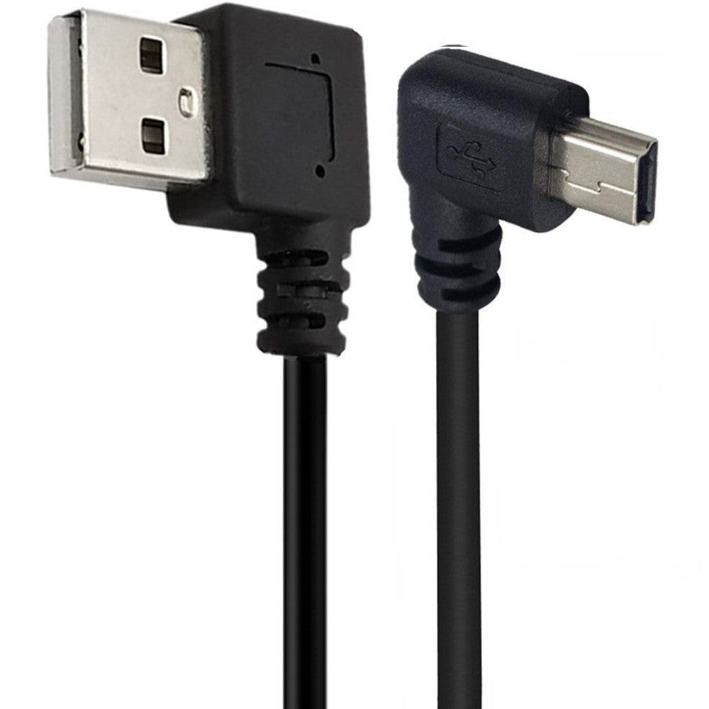 USB 2.0 Type A to Mini B Angled Data Sync & Charging Cable 0.25m