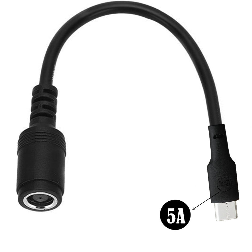 USB C Male to 7.4x5.0 Female DC Power Cable