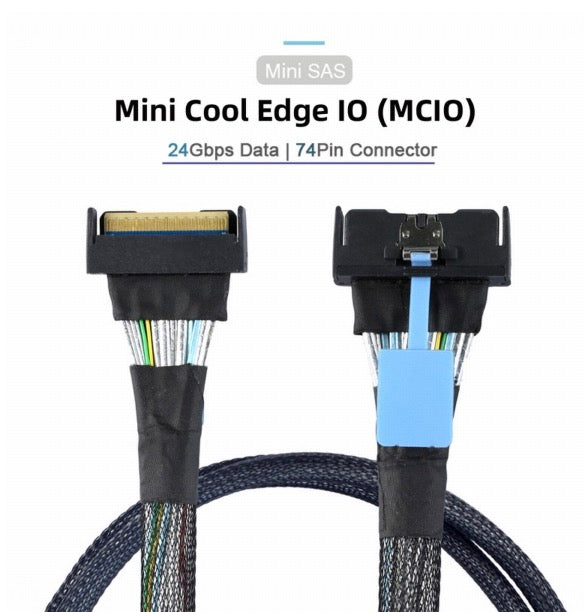 MCIO 8i 74-pin server interconnect cable