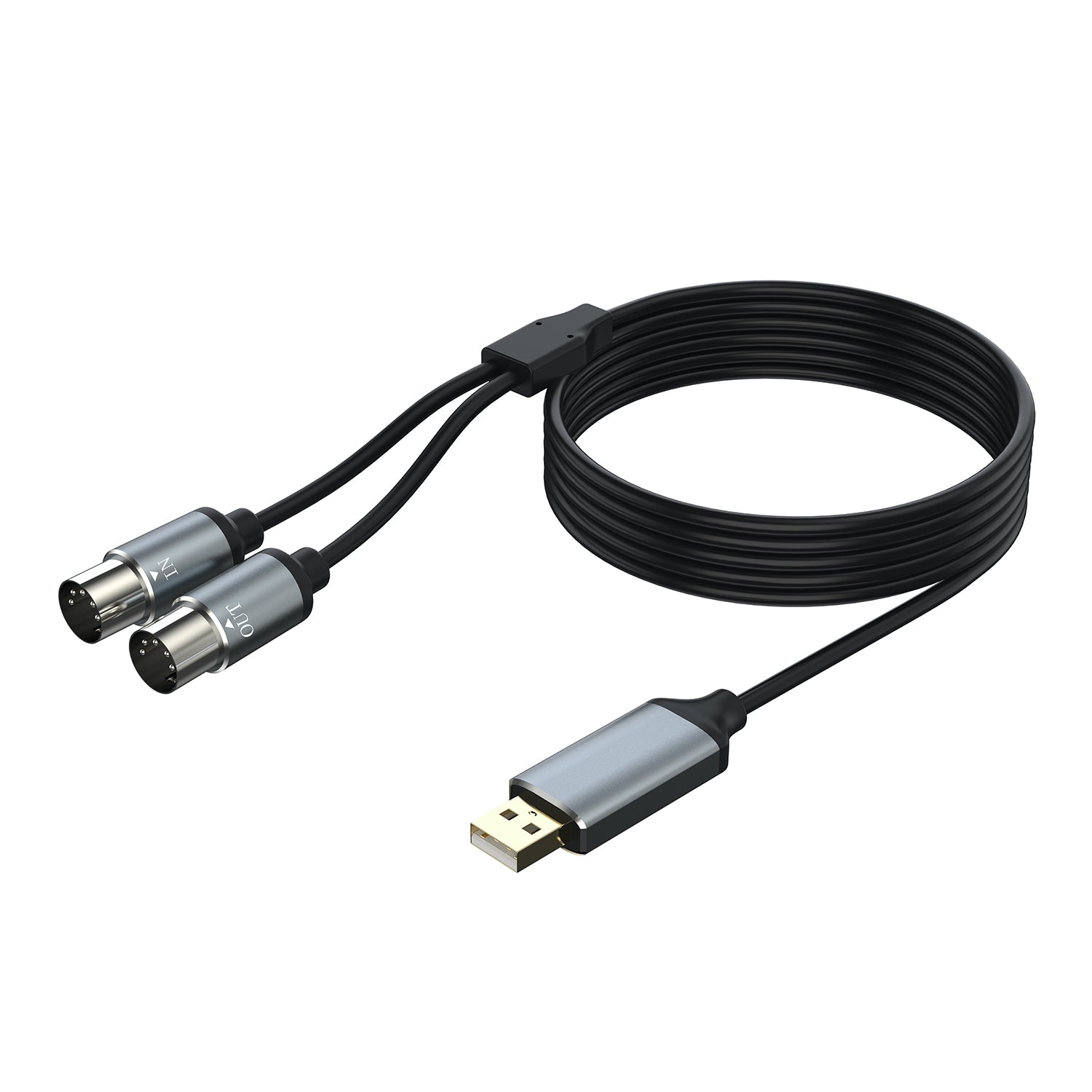 Plug and play MIDI cable for Windows and Mac