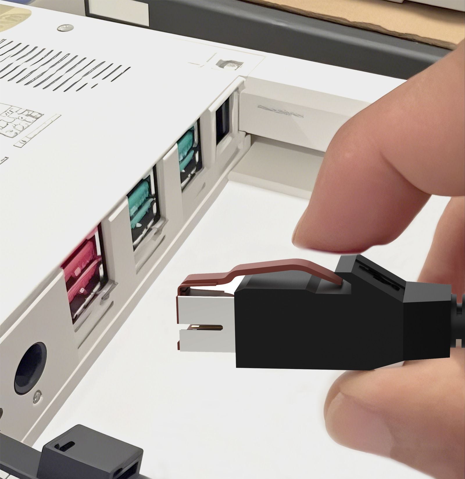 Industrial PoweredUSB extension cable for barcode scanner