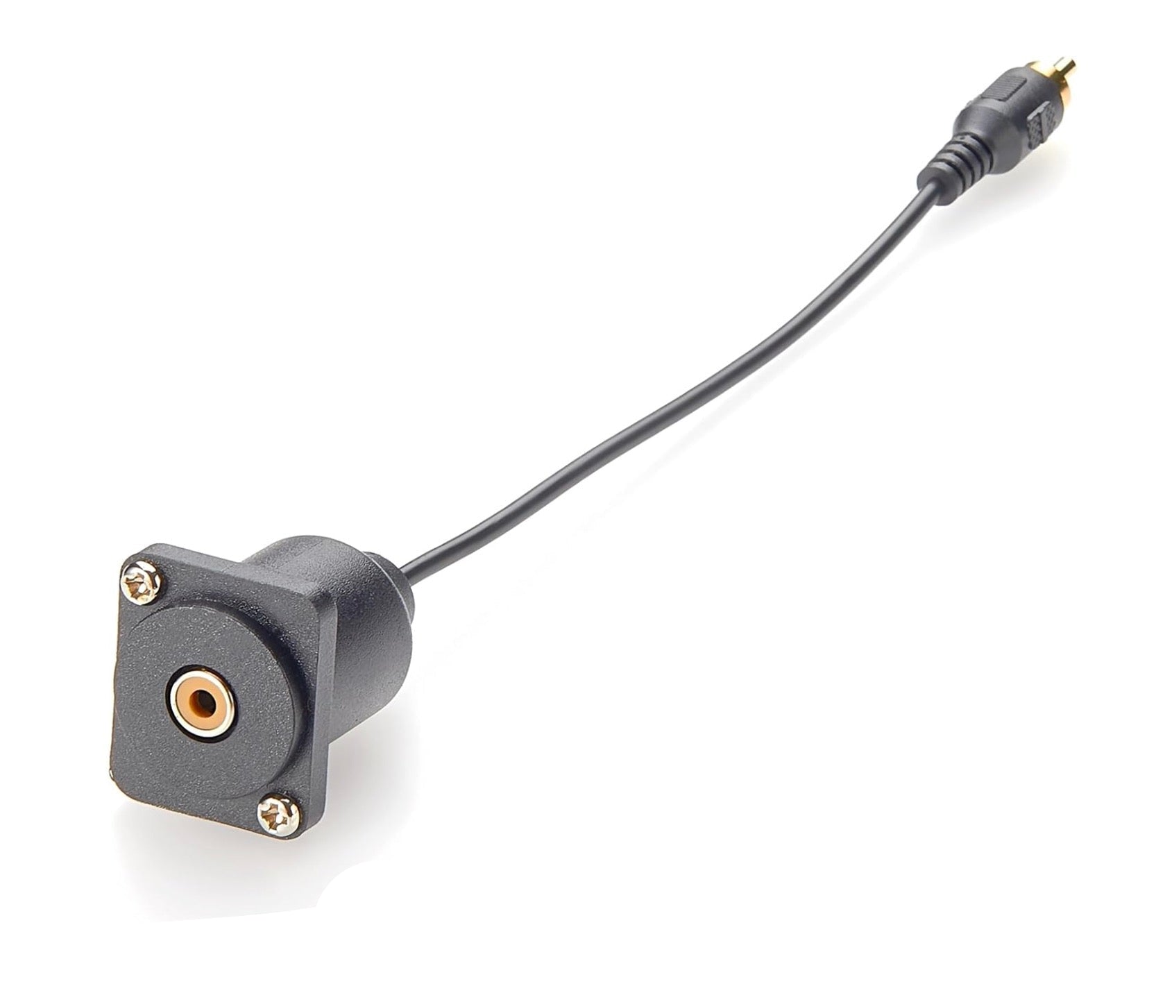 D-Type RCA Extension Cable with Plinkwirekb branding on a white background