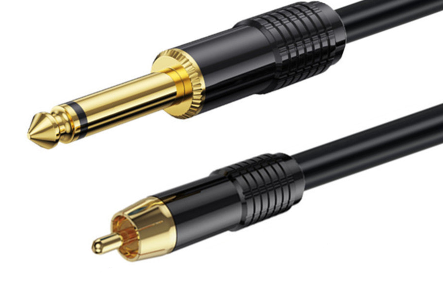RCA to 6.35mm mono unbalanced audio cable