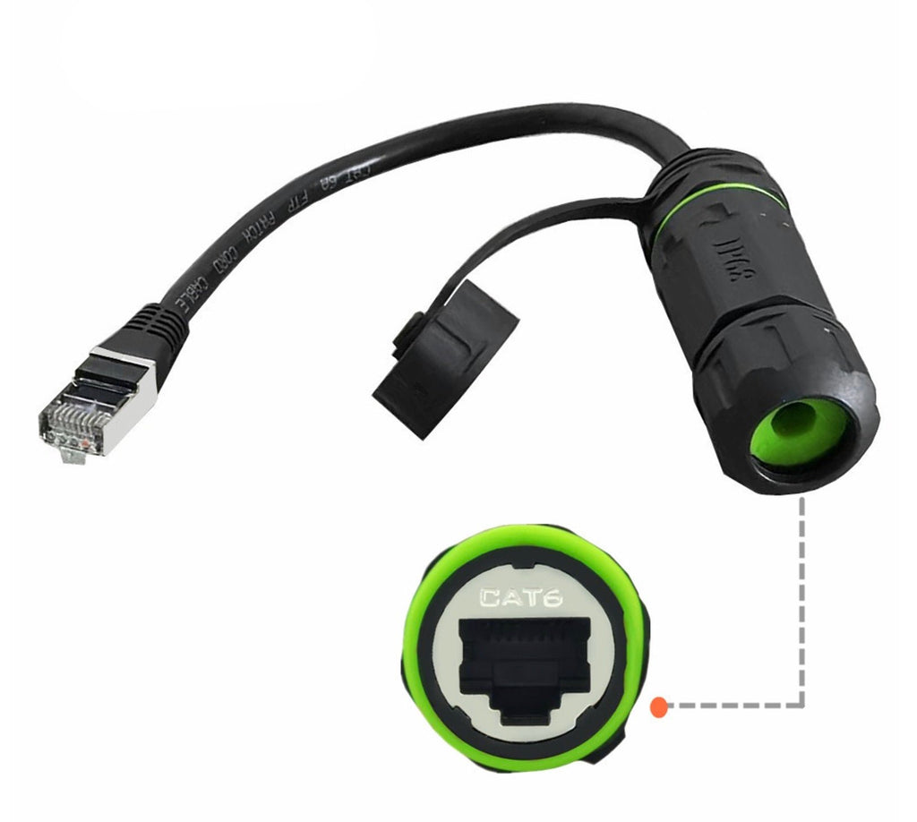RJ45 M20 IP68 Waterproof Panel Mount Ethernet Connector