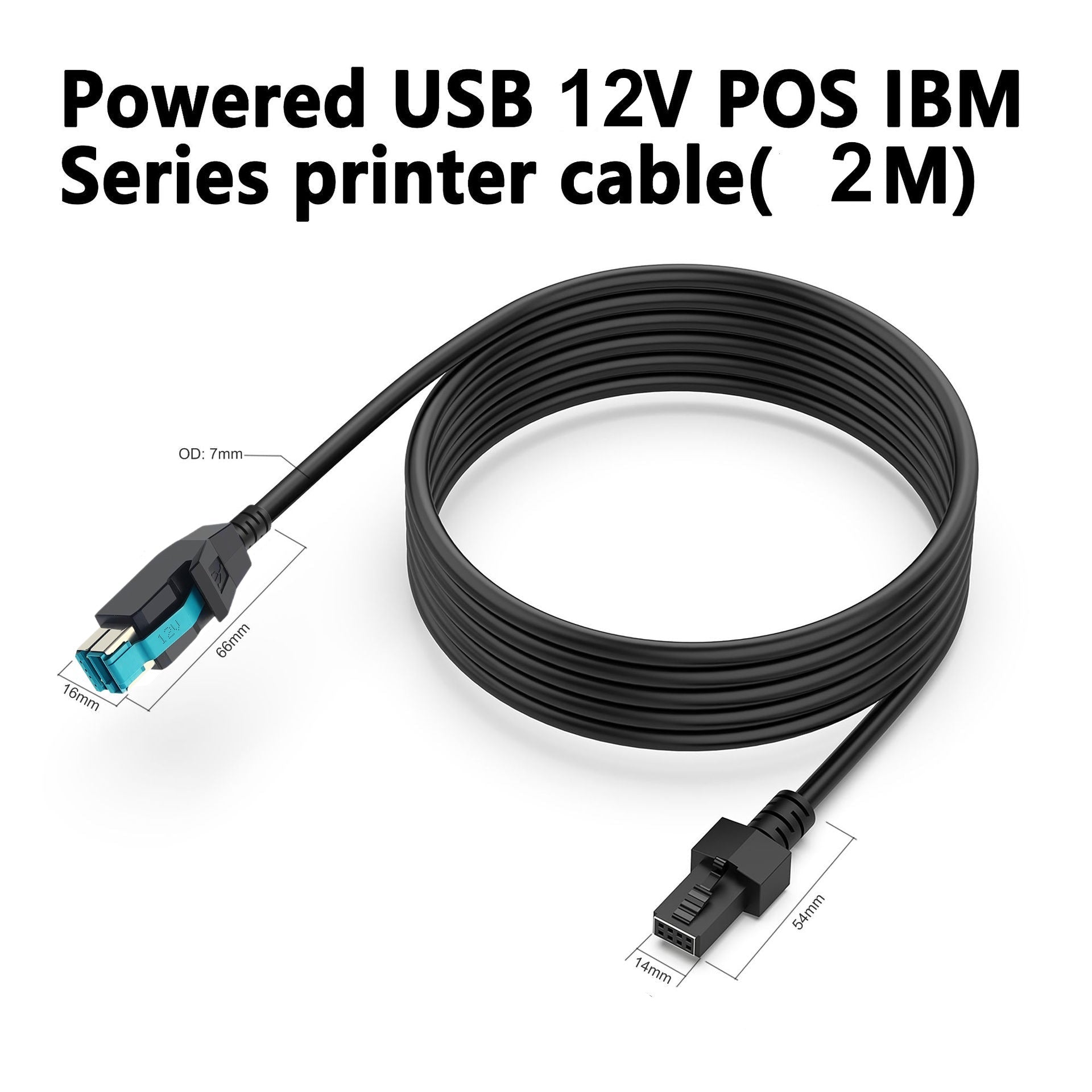 Retail POS Powered USB 12V 2×4 connection cable