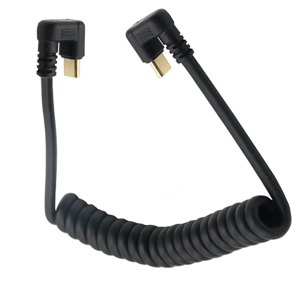 USB-C male to male retractable U-shaped cable with 10Gbps data transfer