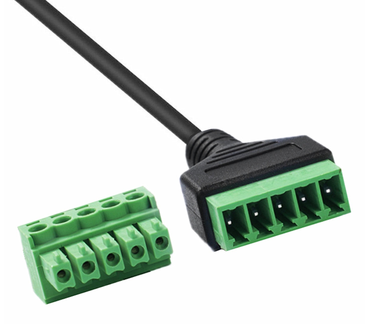 S-Video 8-pin Mini-DIN breakout cable with terminal block