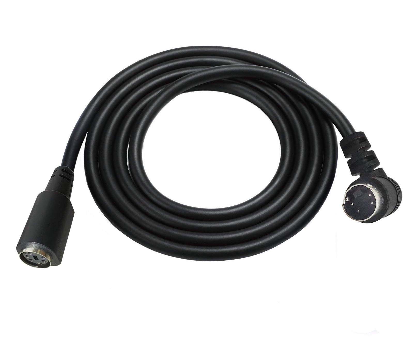 S-Video Mini DIN 4-pin male to female angled extension cable