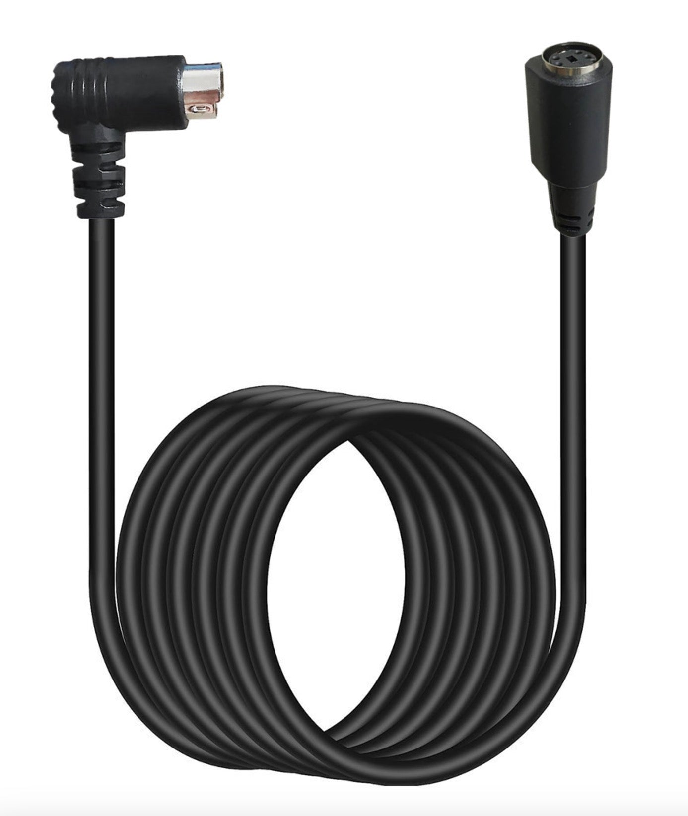 S-Video Mini DIN 4-pin male to female angled extension cable