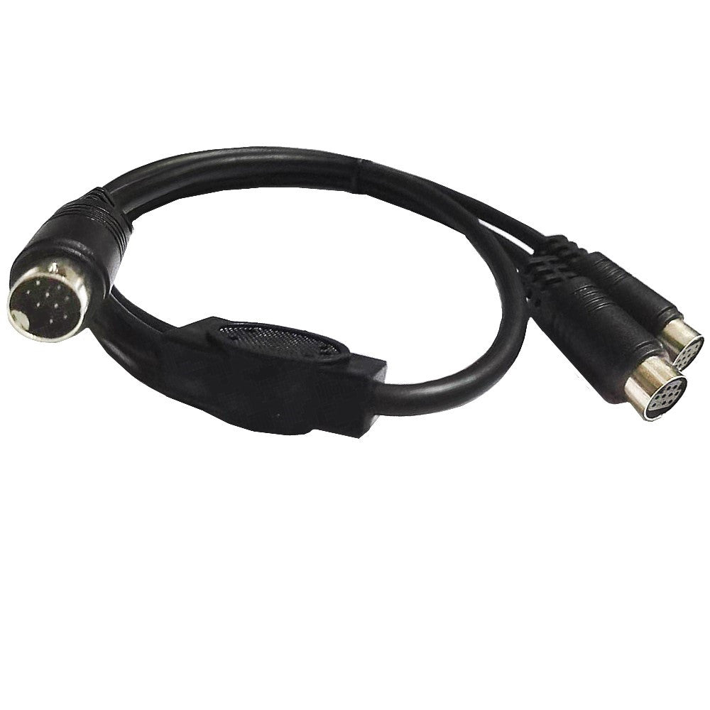 Mini Din 9-Pin Male to Dual Female Y Splitter Audio Cable 0.5m