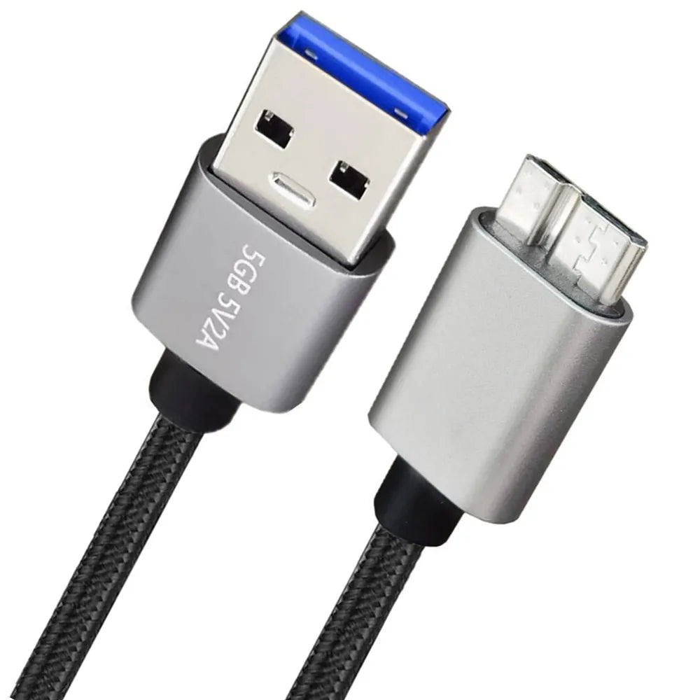 Micro B to USB 3.0 A External Hard Drive Cable