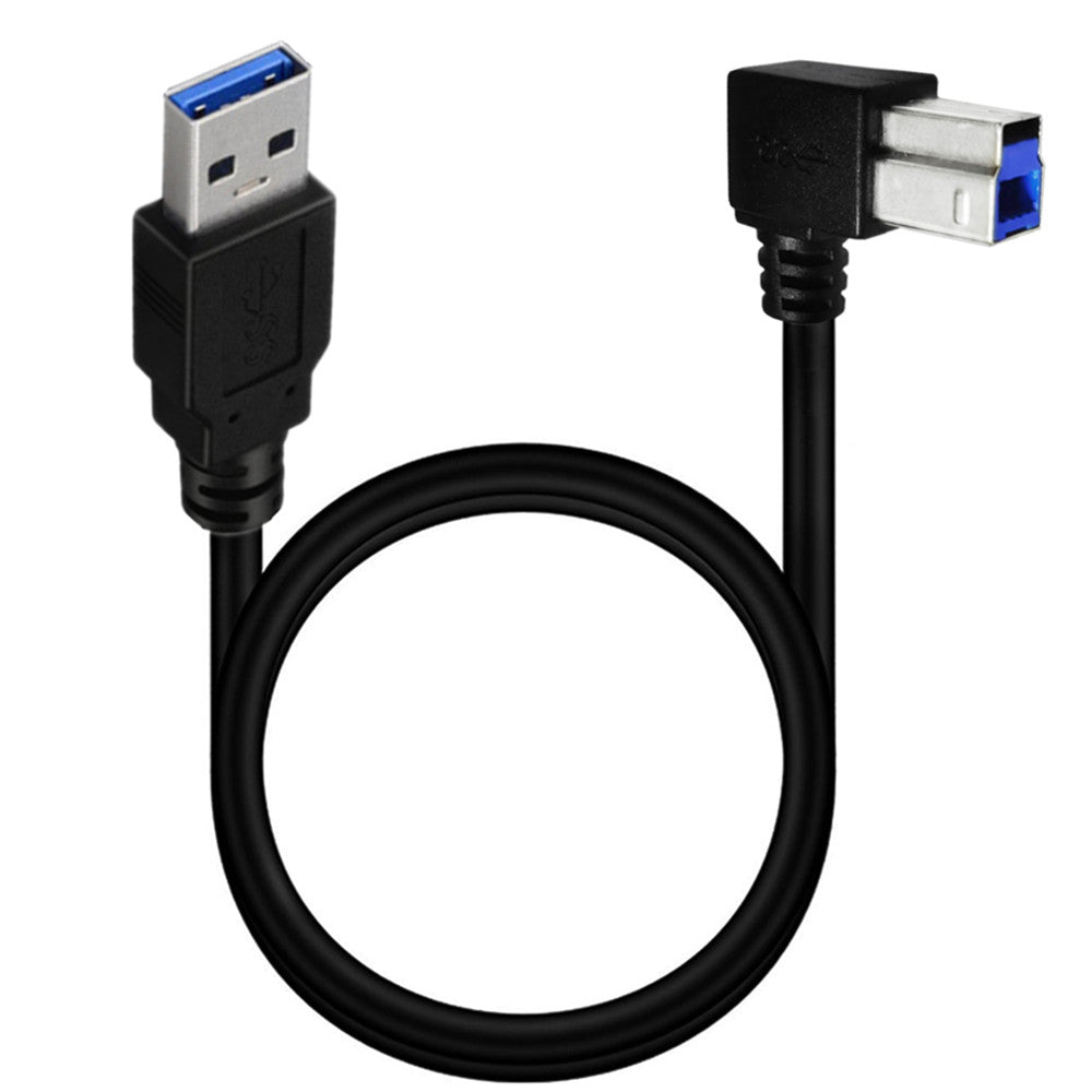 USB 3.0 A Male to B Type Male Angled Cable 0.5m